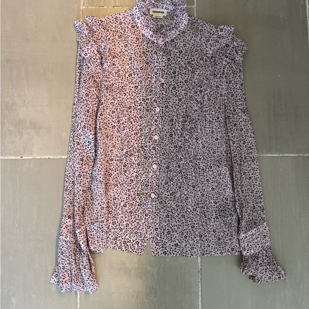 Floral Ruffle Blouse - light pink - Zadig